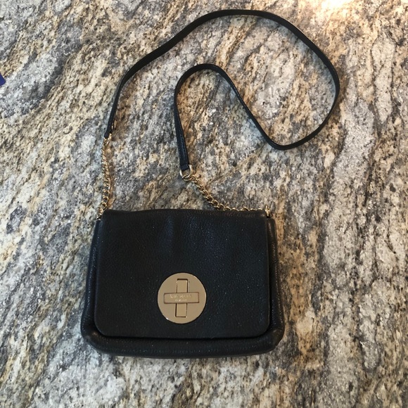 Kate Spade Black Pebbled Leather Crossbody - Picture 1 of 6